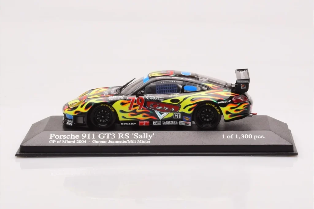 Model 1:43 Porsche 911 996 GT3 RS Sally #79 Jeanette / Minter GP of Miami year 2004 Minichamps