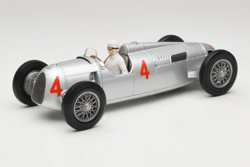 โมเดลรถ 1:18 Auto Union Typ C #4 A. Varzi 2nd Place Monaco GP 1936 Minichamps (มือสอง)