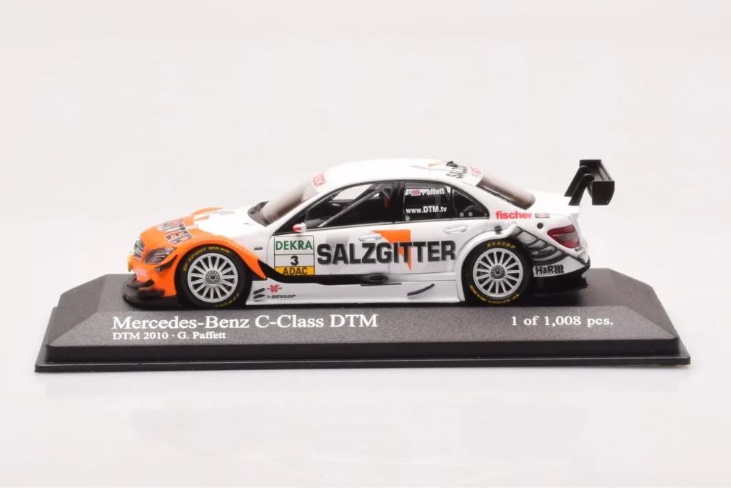โมเดลรถ 1:43 Mercedes C-Class W204 DTM Team AMG Mercedes #3 G. Paffett DTM ปี 2010 Minichamps (มือสอง)