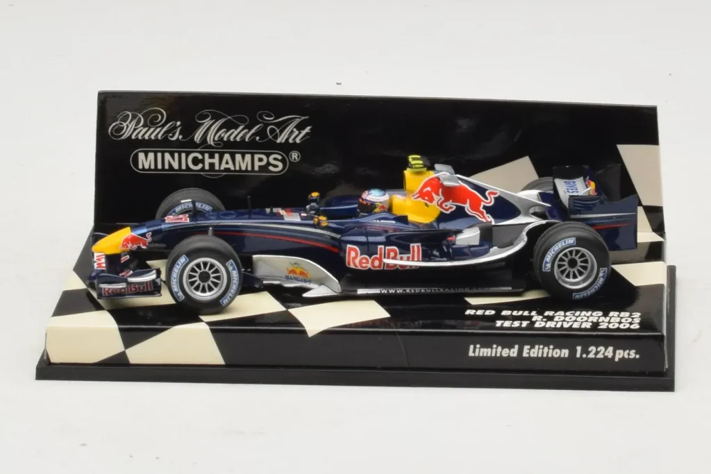 โมเดลรถ 1:43 Red Bull Racing RB2 R. Doornbos Test Driver F1 ปี 2006 Minichamps (มือสอง)