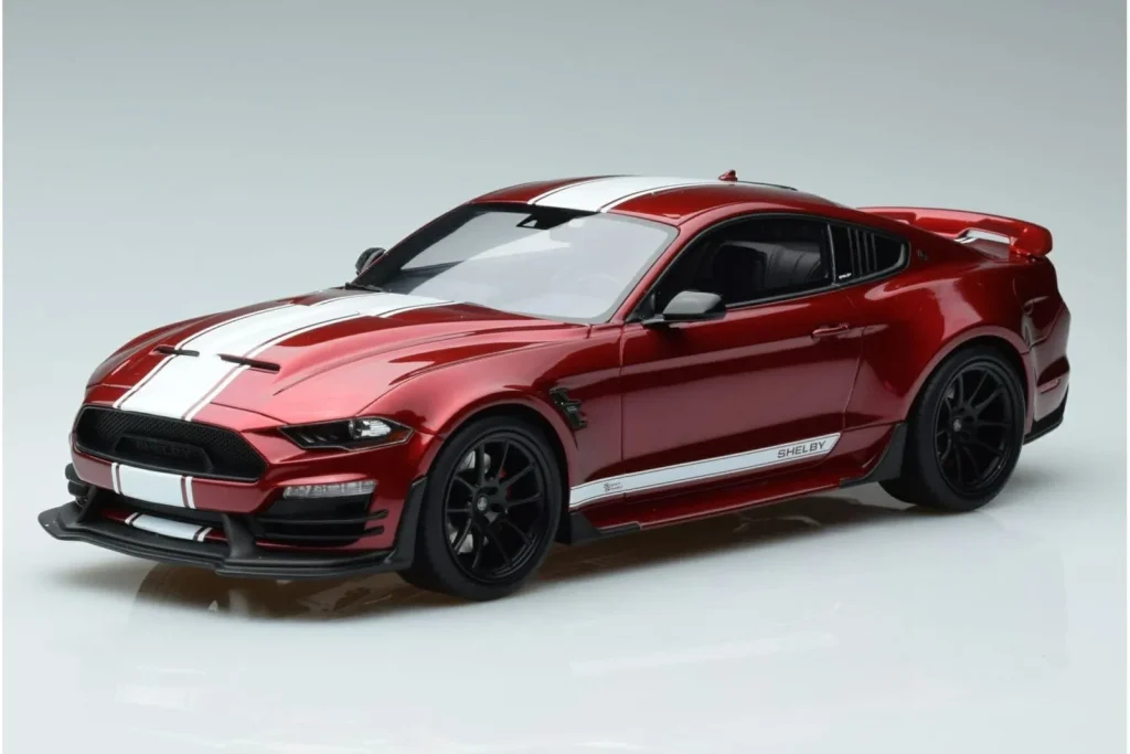 โมเดลรถ 1:18 Ford Mustang S550 Shelby Super Snake สีแดง GT Spirit