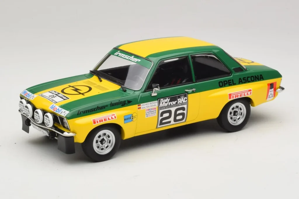 โมเดลรถ 1:18 Opel Ascona A #26 W. Rohrl / J. Berger RAC Rally ปี 1973 MCG