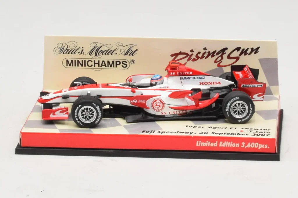 โมเดลรถ 1:43 Super Aguri SA07 T. Sato F1 Showcar ปี 2007 Minichamps (มือสอง)