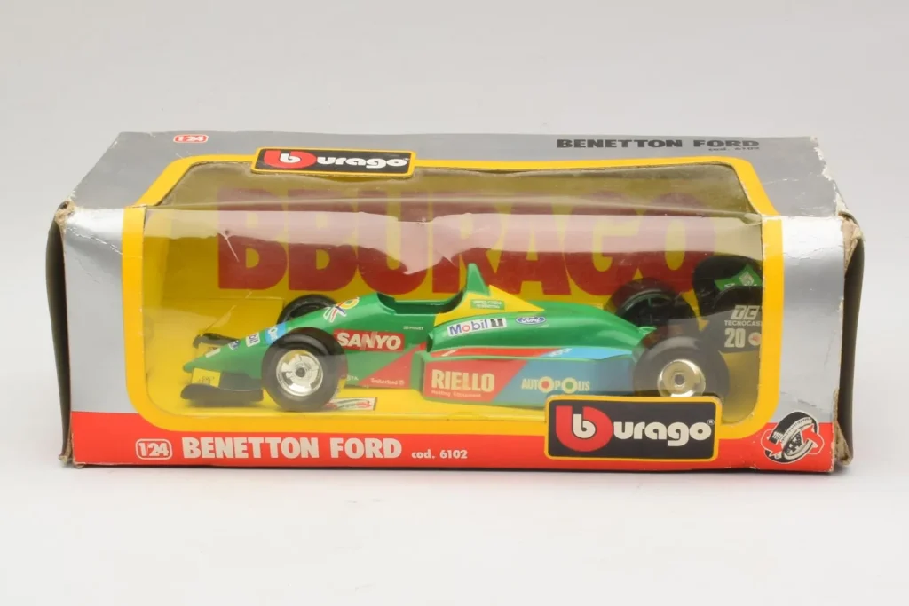 โมเดลรถ 1:24 Benetton B190 Ford #20 N. Piquet F1 ปี 1990 Bburago (มือสอง)
