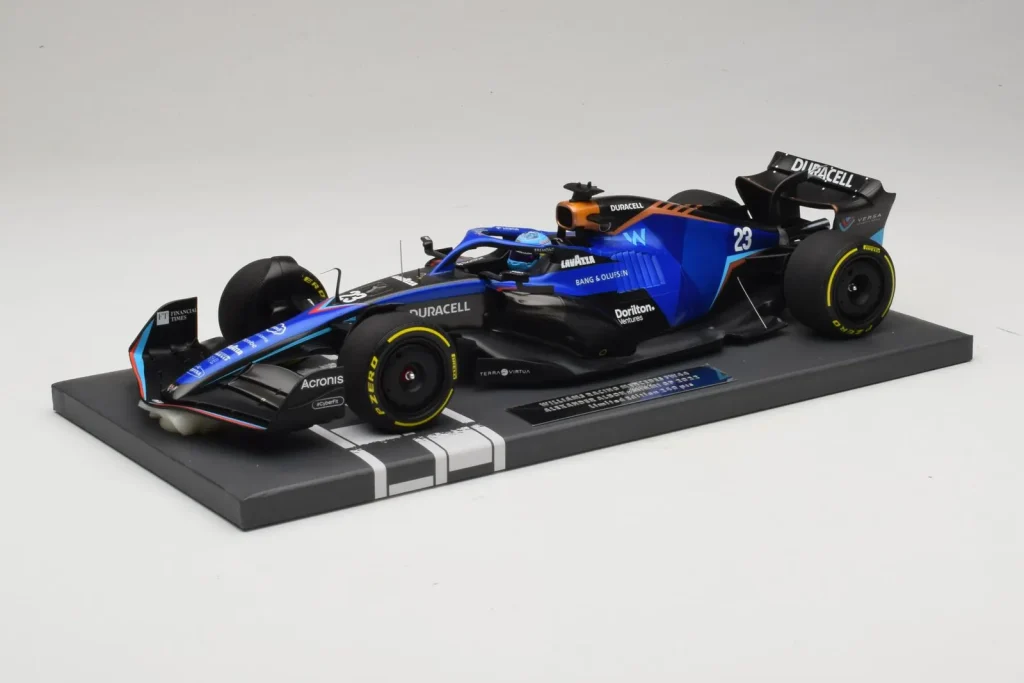 โมเดลรถ 1:18 Williams Racing FW44 Mercedes A. Albon Miami GP ปี 2022 Minichamps