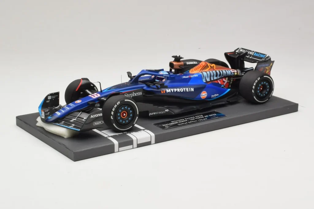 โมเดลรถ 1:18 Williams Racing FW45 A. Albon Las Vegas GP ปี 2023 Minichamps