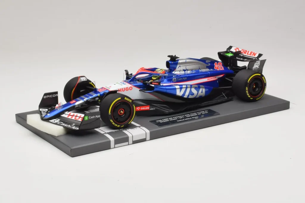 โมเดลรถ 1:18 Visa Cash App RB VCARB 01 A. Iwasa FP1 Japanese GP ปี 2024 Minichamps