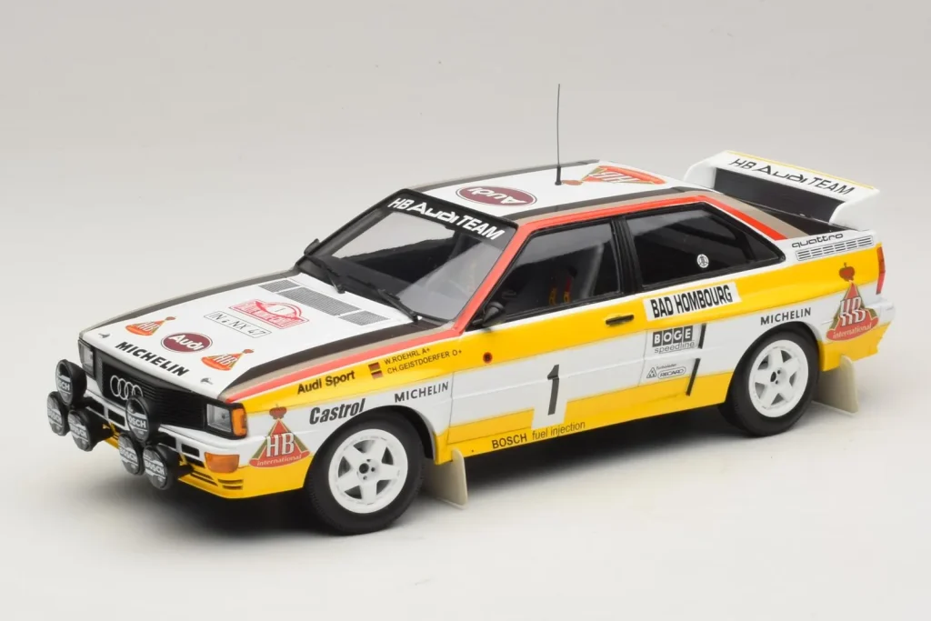 车型 1:18 Audi Quattro #1 W. Rohrl / C. Geistdorfer Rally Monte Carlo Winner 年 1984 Minichamps