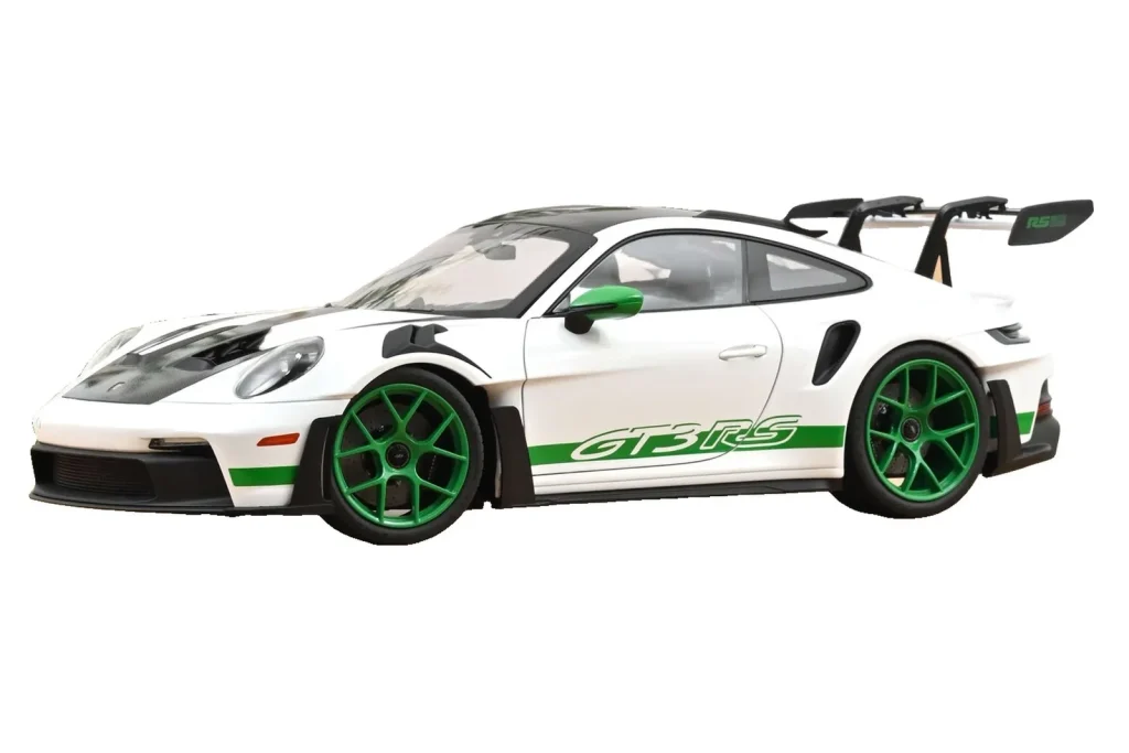 Model 1:12 Porsche 911 992 GT3 RS Tribute to Carrera RS White Python Green Norev