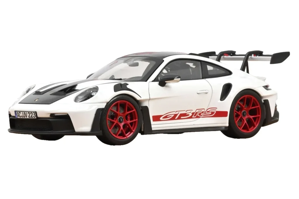 Model 1:18 Porsche 911 992 GT3 RS Weissach Package White Pyro Red Norev