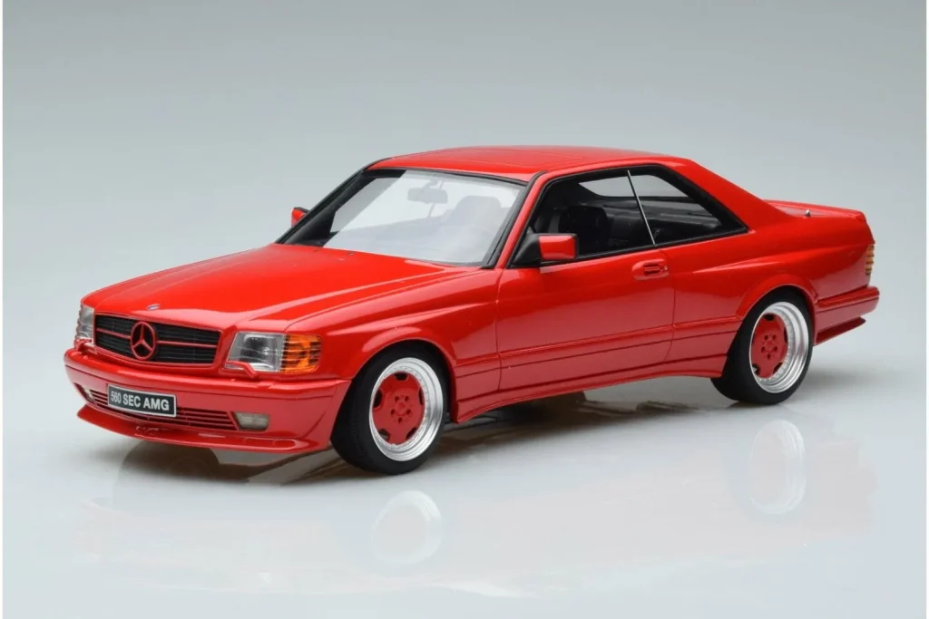 Model 1:18 Mercedes 560 SEC W126 Widebody red Otto