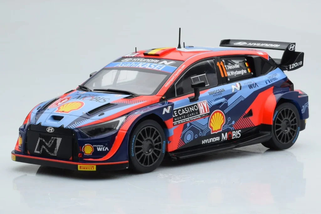 โมเดลรถ 1:18 Hyundai i20 N Rally1 #11 T. Neuville / M. Wydaeghe Rally Monte Carlo ปี 2022 IXO