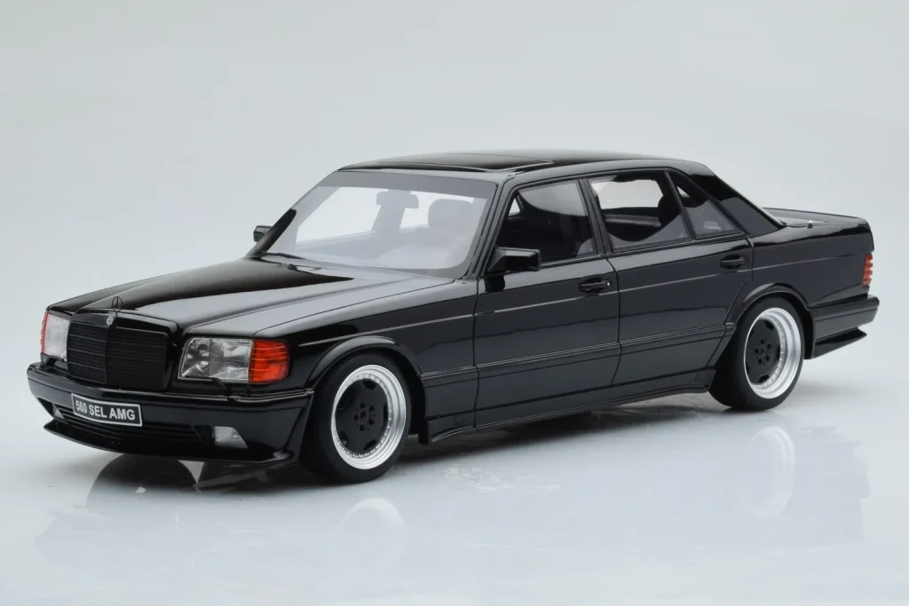 โมเดลรถ 1:18 Mercedes 560 SEL AMG W126 Obsidian สีดำ Otto