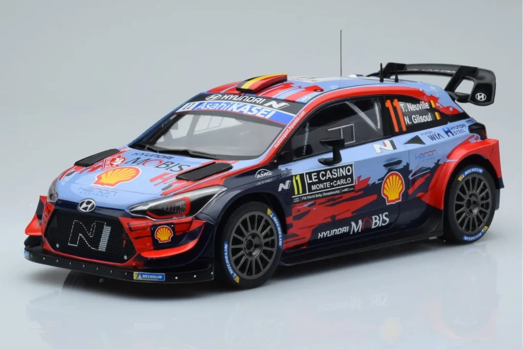 โมเดลรถ 1:18 Hyundai i20 Coupe WRC #11 T. Neuville / N. Gilsoul Rally Monte Carlo ปี 2020 IXO