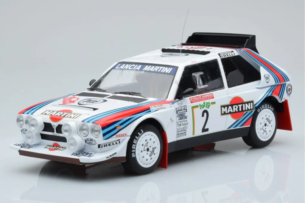 Model 1:18 Lancia Delta S4 #2 M. Alen / I. Kivimaki Rally San Remo year 1986 IXO