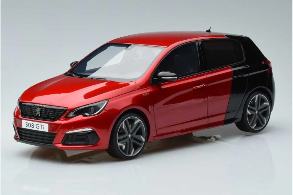 โมเดลรถ 1:18 Peugeot 308 T9 GTI สีแดง Otto