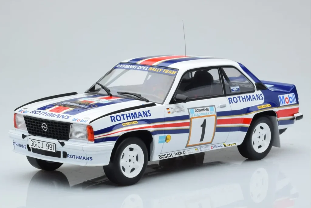 Model 1:18 Opel Ascona 400 Rothmans #1 W. Rohrl / C. Geistdorfer Rally Acropolis year 1982 IXO