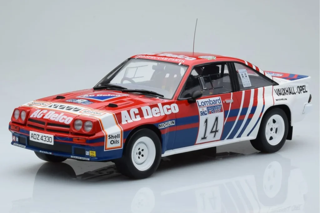 Model 1:18 Opel Manta 400 #14 J. McRae / I. Grindrod RAC Rally year 1985 IXO