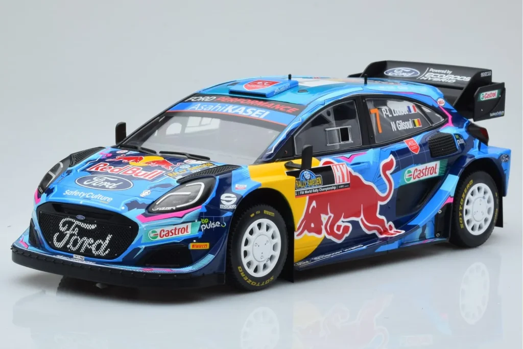车型 1:18 Ford Puma Rally1 WRC #7 P-L. Loubet / N. Gilsoul Rally Sweden 年 2023 IXO