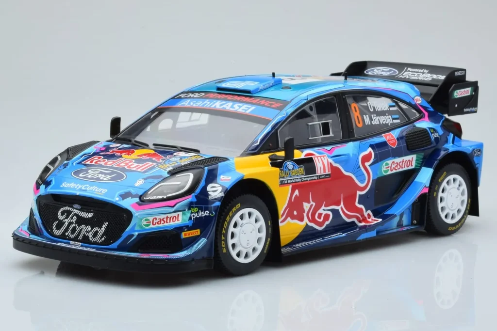 车型 1:18 Ford Puma Rally1 WRC #8 O. Tanak / M. Jarveoja Winner Rally Sweden 年 2023 IXO
