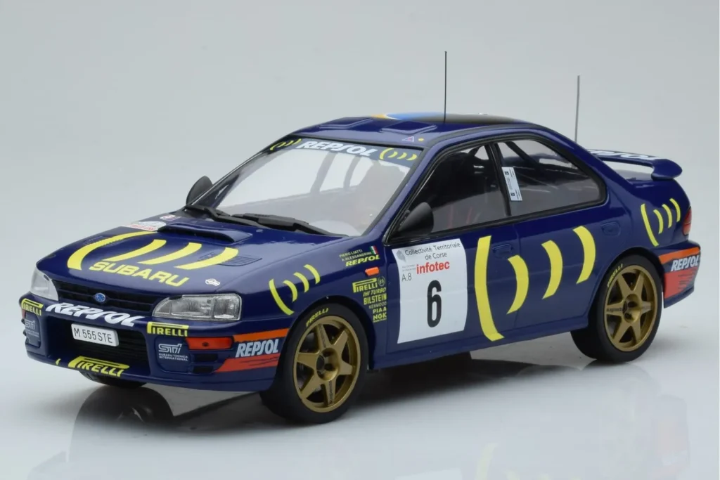 โมเดลรถ 1:18 Subaru Impreza 555 #6 P. Liatti / C. Cassina Tour de Corse ปี 1995 IXO