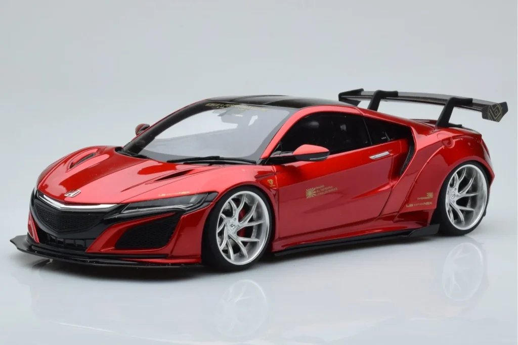 โมเดลรถ 1:18 Honda NSX NC1 Liberty Walk Candy สีแดง GT Spirit (มือสอง)