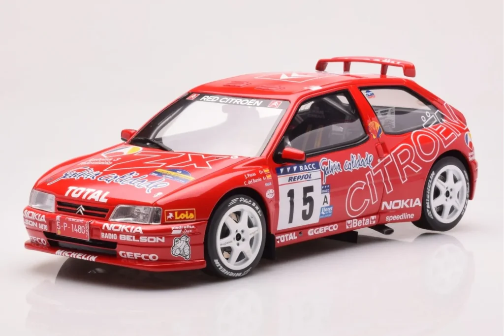 Model 1:18 Citroen ZX Kitcar #15 J. Puras / C. Del Barrio Rally Catalunya Costa Brava year 1997 Otto