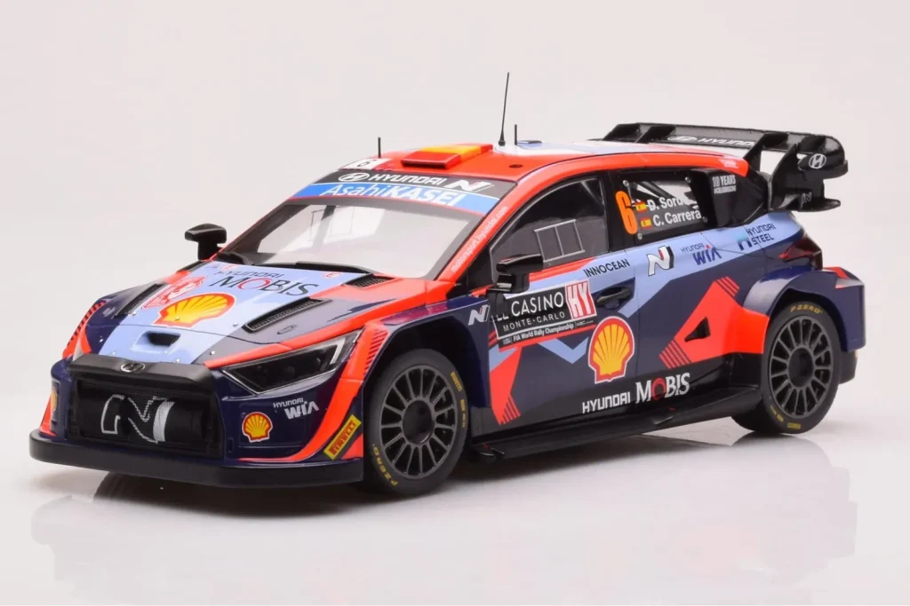 โมเดลรถ 1:18 Hyundai i20 N Rally1 #6 D. Sordo / C. Carrera Rally Monte Carlo ปี 2023 IXO