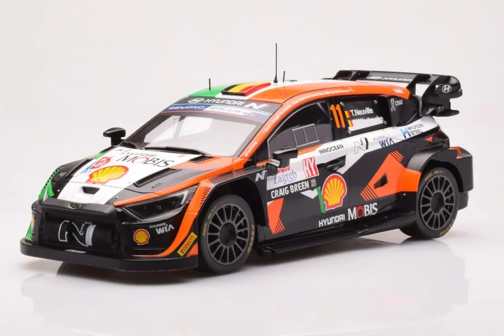 โมเดลรถ 1:18 Hyundai i20 N Rally1 #11 T. Neuville / M. Wydaeghe Rally Croatia ปี 2023 IXO