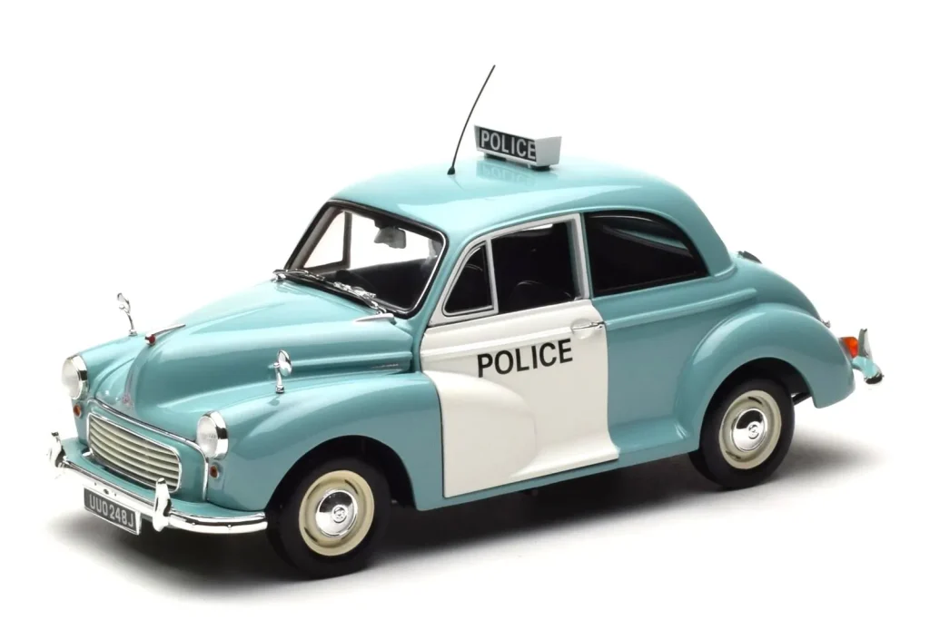Model 1:18 Morris Minor Police Blue & White Minichamps
