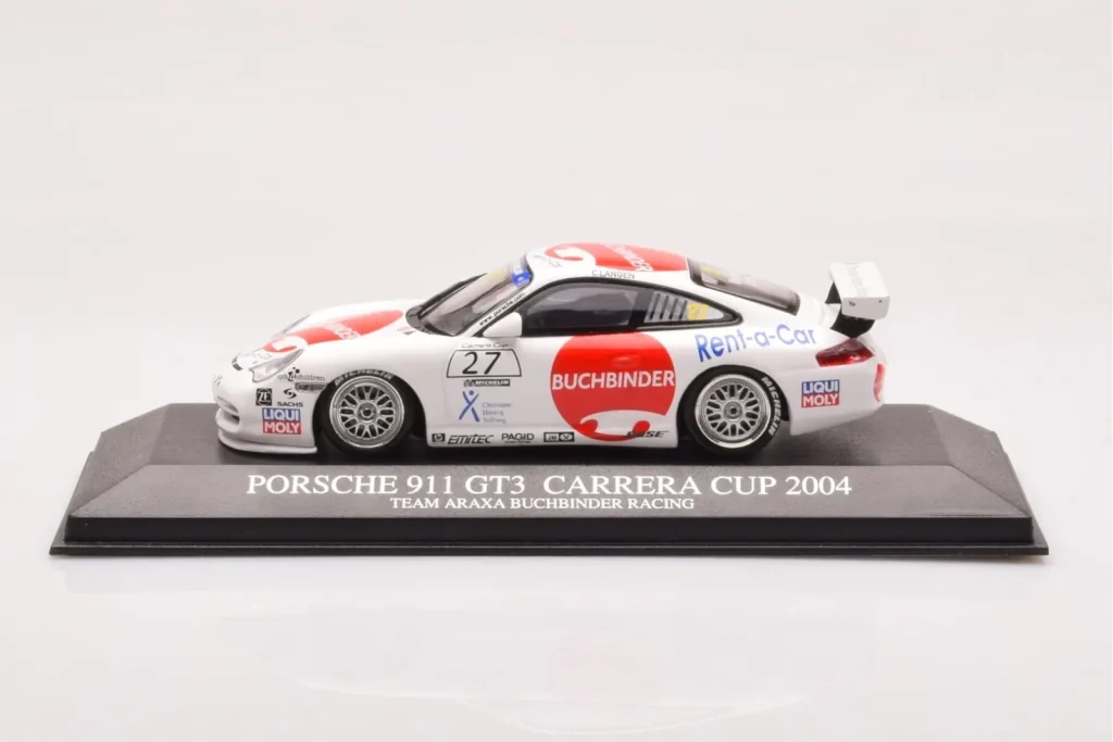 โมเดลรถ 1:43 Porsche 911 996 GT3 Cup Team Araxa Buchbinder Racing #27 Landen Porsche Carrera Cup ปี 2004 Minichamps (มือสอง)