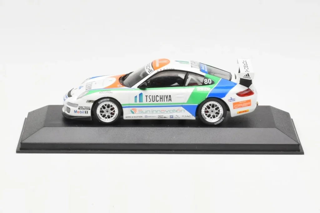 Model 1:43 Porsche 911 997 GT3 Cup Tsuchiya #80 K. Sawa Carrera Cup Asia Macau year 2007 Minichamps