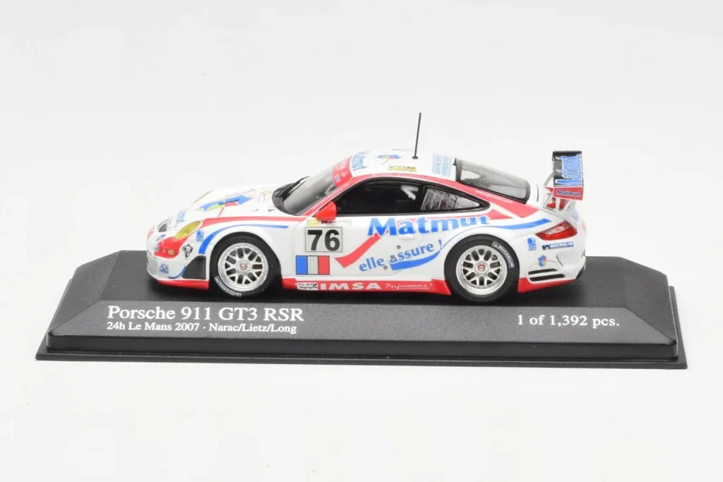 Model 1:43 Porsche 911 997 GT3 RSR Matmut #76 P. Narac / R. Lietz / P. Long 24 Hours of Le Mans year 2007 Minichamps