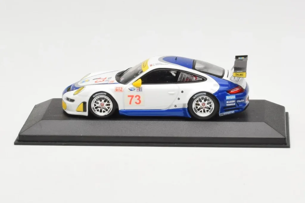 โมเดลรถ 1:43 Porsche 911 997 GT3 RSR Tafel Racing #73 J. Tafel / J. Farnbacher 12 Hours of Sebring ปี 2010 Minichamps (มือสอง)