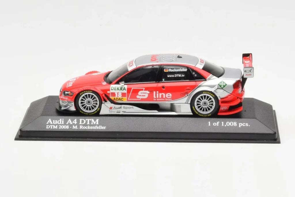 โมเดลรถ 1:43 Audi A4 B7 DTM Team Audi Sport Rosberg #18 M. Rockenfeller DTM ปี 2008 Minichamps (มือสอง)