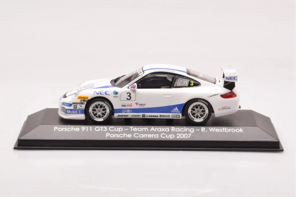 โมเดลรถ 1:43 Porsche 911 997 GT3 Cup #3 Team Araxa Racing R. Westbrook Porsche Carrera Cup ปี 2007 Minichamps (มือสอง)