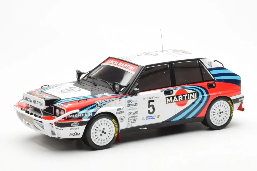 Model 1:18 Lancia Delta Integrale 16V #5 J. Kankkunen / J. Piironen Rally Safari year 1990 IXO