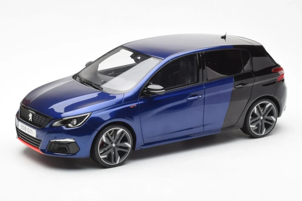 โมเดลรถ 1:18 Peugeot 308 GTI Magnetic Blue Black Otto