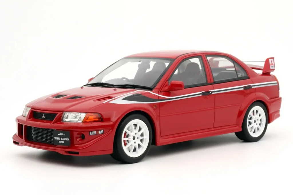 โมเดลรถ 1:18 Mitsubishi Lancer Evolution VI CP9A Tommi Makinen Edition สีแดง Otto