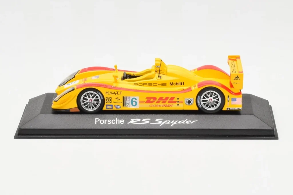 Model 1:43 Porsche RS Spyder DHL #6 Luhr / Maassen Laguna Seca year 2005 Minichamps