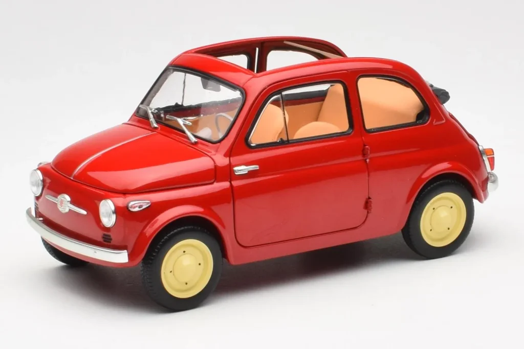 โมเดลรถ 1:18 Fiat Nuova 500 Coral สีแดง Kyosho