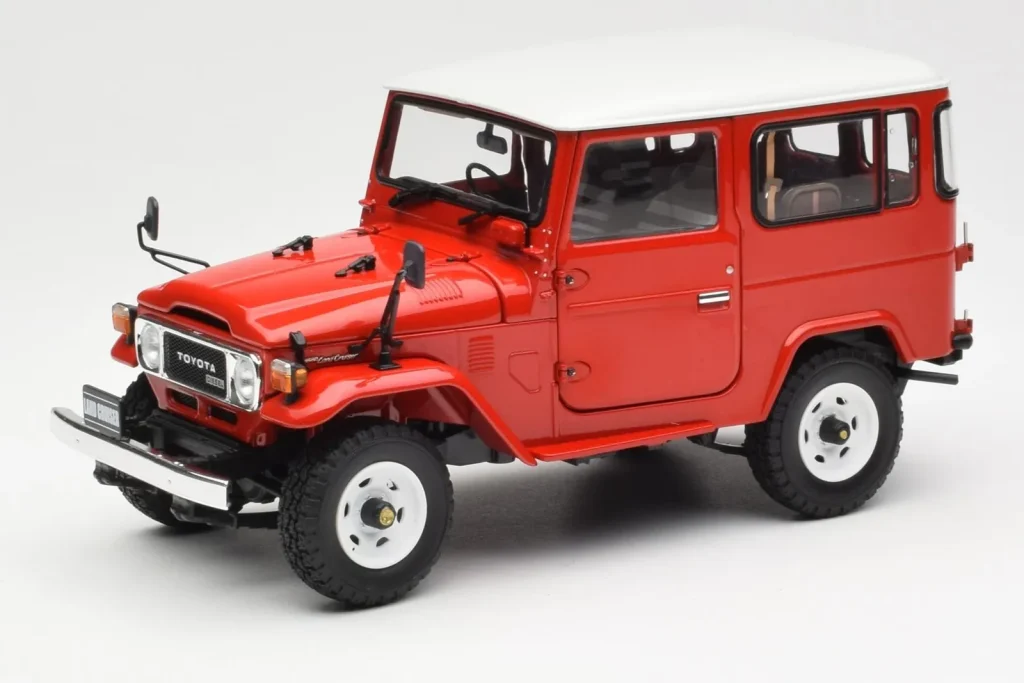 โมเดลรถ 1:18 Toyota Land Cruiser FJ40 Van สีแดง Kyosho