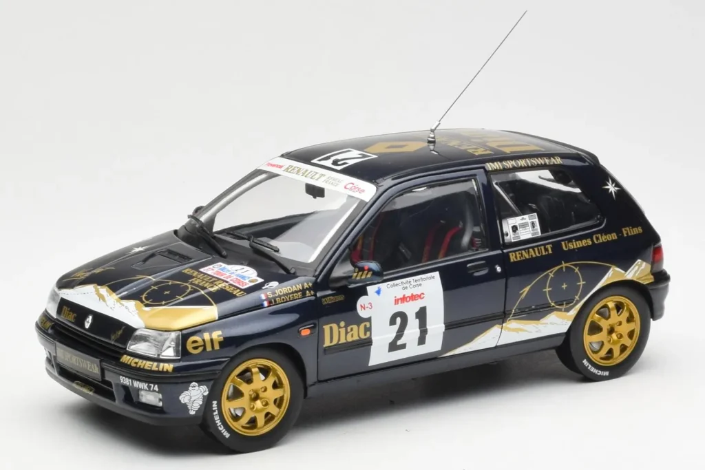 车型 1:18 Renault Clio Williams DIAC #21 Jordan / Boyere Tour de Corse 年 1993 Norev