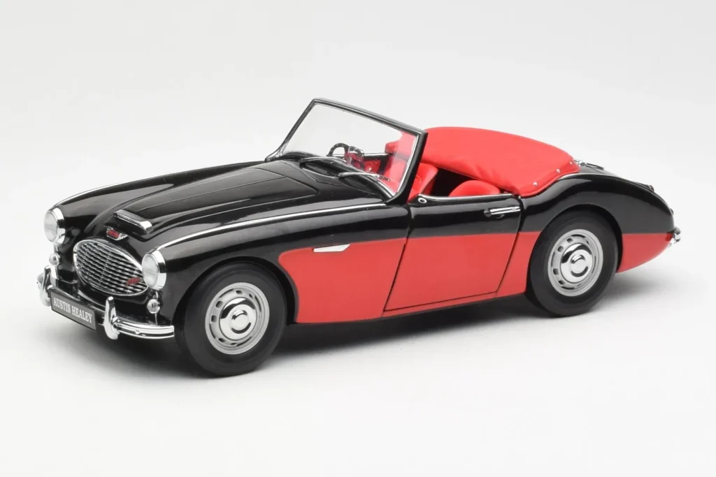 Model 1:18 Austin-Healey 3000 Mk I Spider Black Red Kyosho