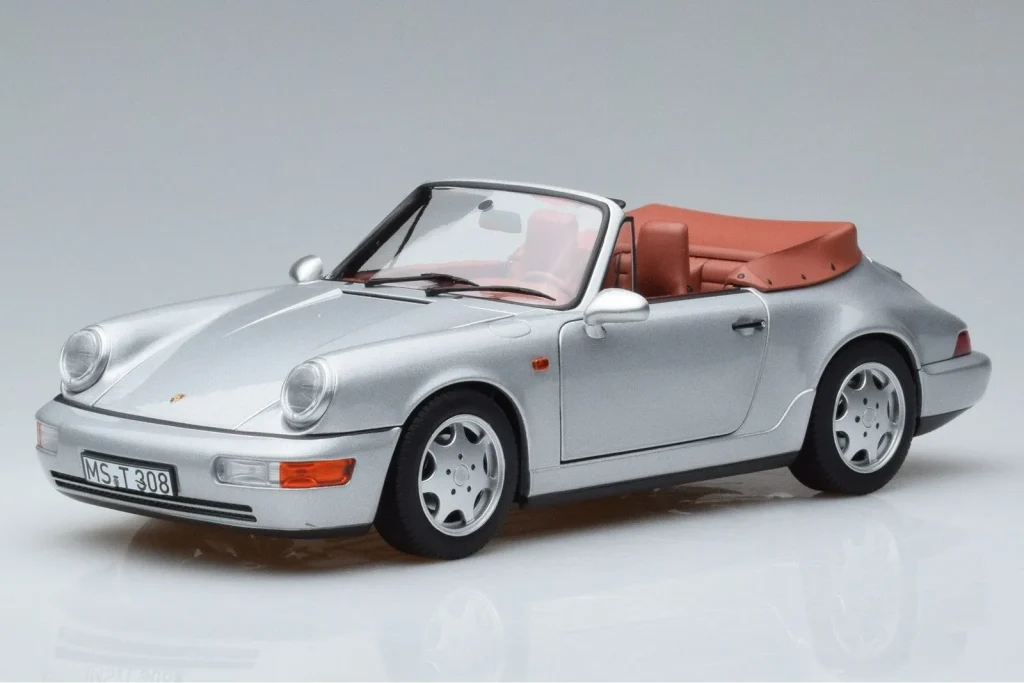 Model 1:18 Porsche 911 964 Carrera 2 Cabriolet silver Norev