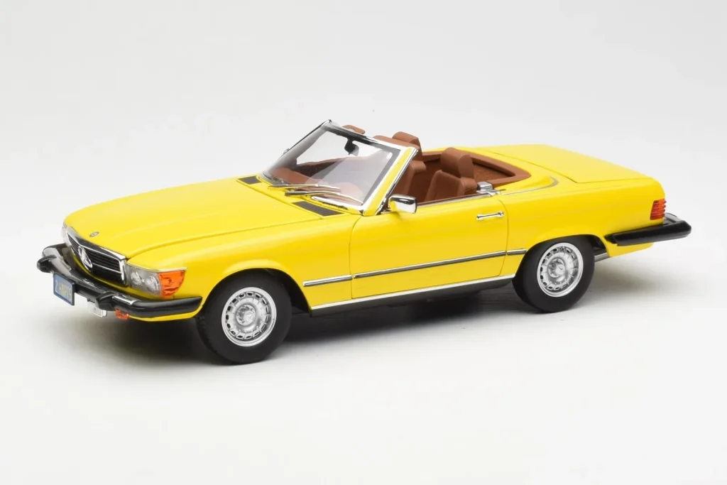 车型 1:18 Mercedes 450SL R107 Yellow US Version Norev