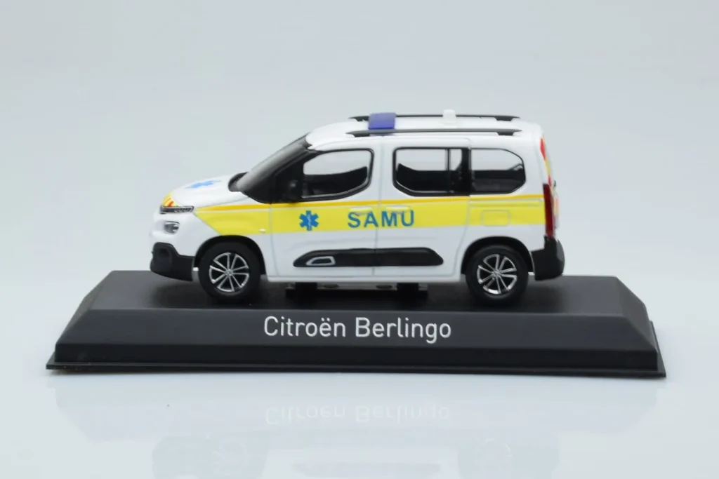Model 1:43 Citroen Berlingo Ambulance SAMU White Yellow Norev