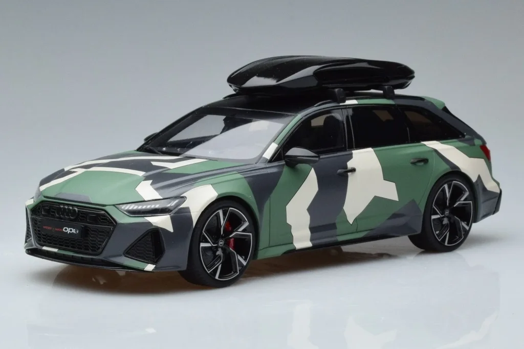 Model 1:18 Audi RS6 C8 Avant Camouflage With Roof Top Asia Edition GT Spirit