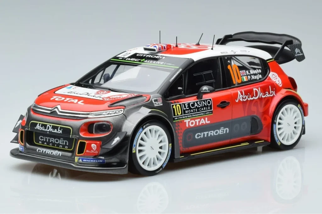 โมเดลรถ 1:18 Citroen C3 WRC #10 K. Meeke / P. Nagle Rally Monte Carlo ปี 2018 Norev