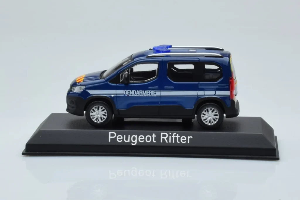 โมเดลรถ 1:43 Peugeot Rifter Gendarmerie Otremer สีน้ำเงิน Norev